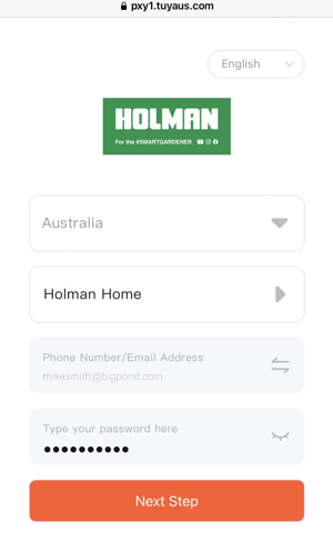 Choose device screen